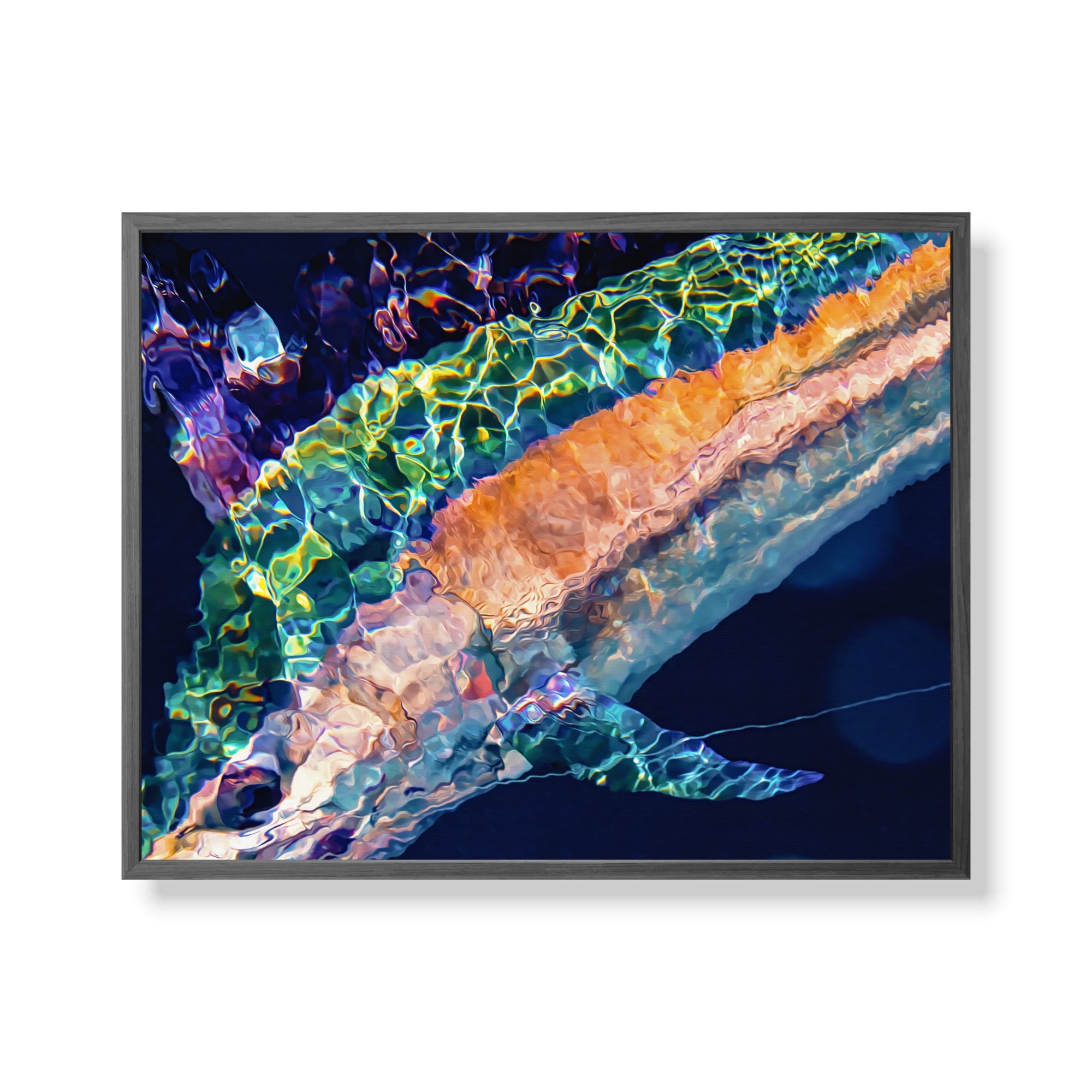 Black Marlin Wall Art Full Bleed Black